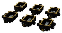 Boîtier de jonction étanche CE certifié IP68 pour extérieur, robuste, avec 3 connecteurs, connecteur PG13.5, entrée 24A/450V, modèle d'éclairage