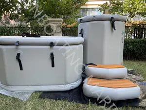 Bañera de inmersión portátil negra de gran venta para recuperación de baño de hielo diseñada para atletas y entusiastas del fitness