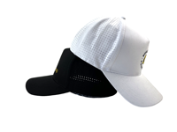 Casquette de baseball perforée découpée au laser à 5 panneaux, respirante, séchage rapide, performance sportive, logo personnalisé, pour la course et le golf, pour hommes et femmes