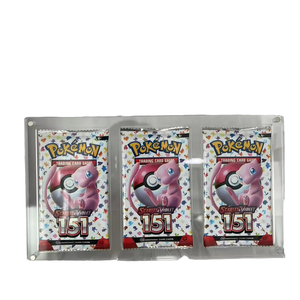 TCG Özel Şeffaf Akrilik Orijinal Pokemon Kartları 1. Baskı İngilizce Booster Paketleri Tek Parça Geliştirme Çantası Vitrin Kutusu - Product Image 1