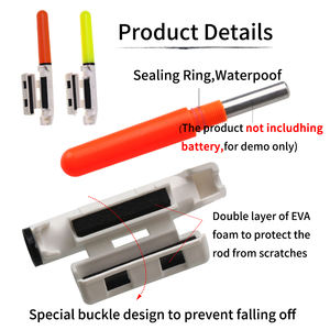 ที่วางคันเบ็ดไฟฟ้าแบบมีไฟ ที่วางคันเบ็ดแบบถอดได้ กันน้ำ ลอยน้ำได้ อุปกรณ์ตกปลาตอนกลางคืน ไม่รวมแบตเตอรี่ - Product Image 4