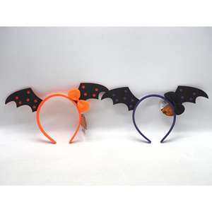 Bandeau d'Halloween avec ailes de chauve-souris et nœuds assortis - Product Image 1