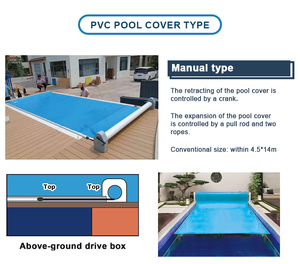 Couverture de piscine en PVC durable de haute qualité pour enfants Water Crown, installation facile, garantie 1 an, usine du Guangdong - Product Image 3