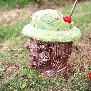 American Bar Creative Tiki Cup Hawaiian Ceramic Skulls Two Face Cocktail Glass Tiki Mug Beer Mug - Product Image 5