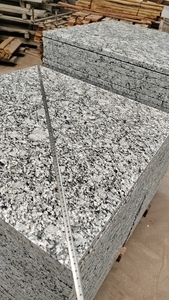 <strong>Factory</strong> Supplier Popular China Sea Wave Spray White Grey G4118 <strong>Granite</strong> Bullnose Stairs Tread and Countertop <strong>Slab</strong> Cheap Prices - Product Image 5