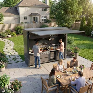 Carrito <span class=keywords><strong>de</strong></span> Cocina Portátil para Exteriores <span class=keywords><strong>de</strong></span> Acero Inoxidable con Parrilla, Fregadero y Almacenamiento para Campamentos, Eventos en el Patio y <span class=keywords><strong>Catering</strong></span> - Product Image 6