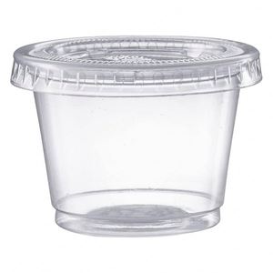 Single Wall <b>Sauce</b> Cups with Lids Available in Different Sizes-1 2 3 4 5 OZ - Product Image 2