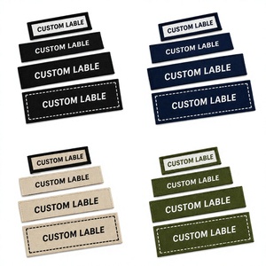 Écussons tissés personnalisés en noir, marine, kaki, olive avec texte blanc pour accessoires vestimentaires, style décontracté toutes saisons - Product Image 1