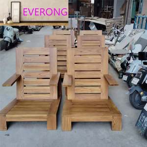 <span class=keywords><strong>Salon</strong></span> <span class=keywords><strong>de</strong></span> <span class=keywords><strong>jardin</strong></span> moderne et simple en teck, imperméable, résistant aux rayons du soleil, terrasse, canapé paresseux, mobilier en bois massif décontracté, combinaison - Product Image 5