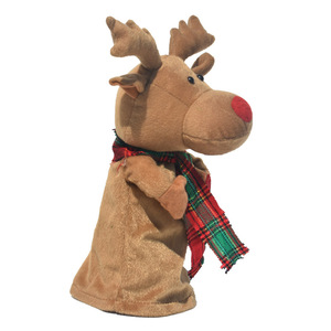 Giocattoli per bambini bambola carina musica elettrica rotante cervo Rudolph ornamento regalo di natale bambola di peluche
