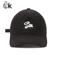 Gorra de Béisbol Deportiva de Algodón Twill con Bordado Personalizado, Estilo Desgastado, Unisex, de Lujo, para las Cuatro Estaciones, OEM ODM