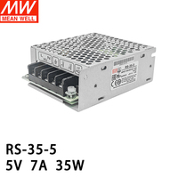 Alimentation à découpage RS-35 RS-15-3.3 5V 12V 24V 35W DC régulée pour contrôle industriel et éclairage, efficacité 76,5-88,5%