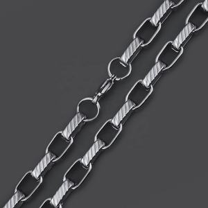 สร้อยคอเหล็กกล้าไร้สนิม ดีไซน์ทรงสี่เหลี่ยม สำหรับผู้ชาย สไตล์ฮิปฮอป เครื่องประดับส่วนบุคคล - Product Image 3