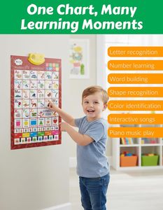 Póster de Sonidos del Alfabeto Personalizado, Tabla de Pared Parlante, Material Educativo Temprano para Niños, Papel, Cartón, Arte Personalizado - Product Image 4