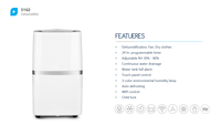 Déshumidificateur domestique 25L 2 en 1 Purificateur d'air Hepa et déshumidificateur