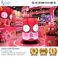 Écran vidéo LED commercial RX P1.86 P2 P4 en forme de canettes, module flexible 4K pour intérieur et extérieur, affichage LED pour publicité, bar, fête