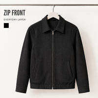 Veste décontractée brodée en laine peignée de haute qualité pour homme, idéale pour l'extérieur en automne et en hiver, avec logo personnalisé, vente en gros