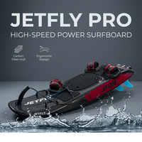 Prêt à être expédié, design ergonomique, 110CC, 64 km/h, coque en carbone obsidienne cramoisie, planche à roulettes Jetboard, planche de surf, trois ailerons, poignée antidérapante