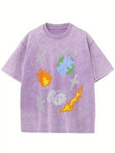 Camiseta de algodón de gran tamaño Unisex de inspiración vintage 2025, gráfico de sublimación, ropa de calle de verano, características comprimidas - Product Image 6
