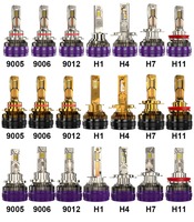 Ampoule de phare LED super lumineuse 9-36V 4575 CSP 50000LM 300W Canbus à quatre tubes en cuivre blanc froid HB3 9005 HB4 9006 H1 H11