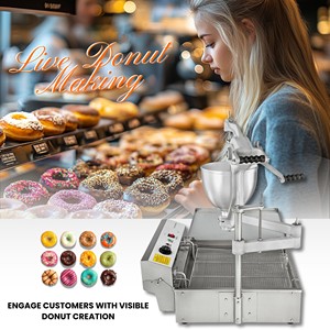 Freidora Comercial Multifuncional de Acero Inoxidable para <span class=keywords><strong>Donuts</strong></span>, Máquina de <span class=keywords><strong>Donuts</strong></span> Automática <span class=keywords><strong>Mini</strong></span> con Certificado CE, Ahorro de Costos - Product Image 6