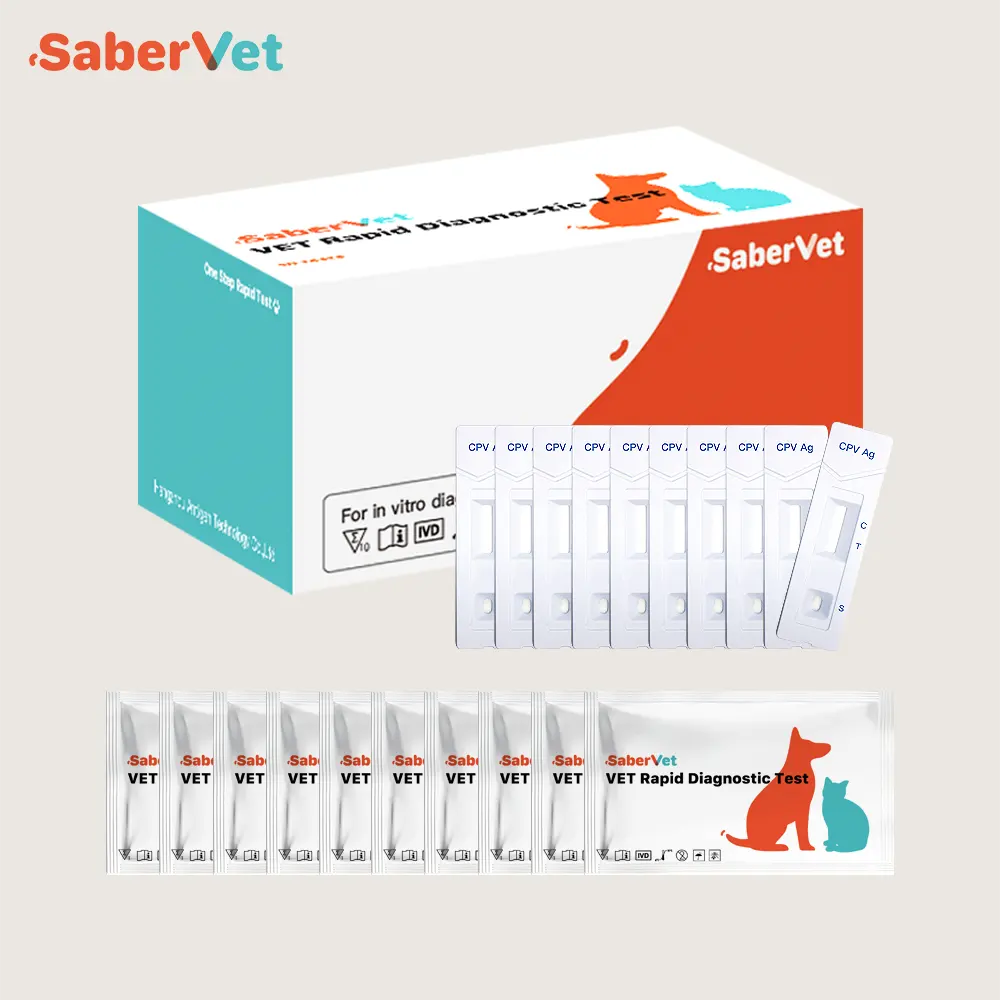 Produtos para animais de estimação teste rápido de diagnóstico cpv ag kit de teste para animais de estimação teste rápido de antígeno parvovírus canino