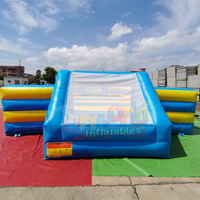 Terrain de football gonflable interactif portable et personnalisable pour l'extérieur, qualité commerciale, en PVC de 0,55 mm d'épaisseur