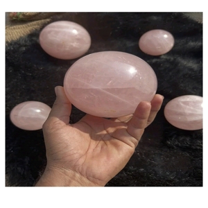 Sphère de quartz rose clair de haute qualité / Boule de cristal polie / Pierre précieuse de quartz rose naturel pour la fabrication de bijoux - Product Image 2