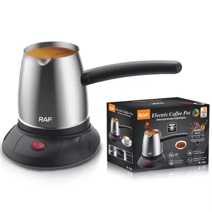 Juego de cafetera turca clásica tradicional de 500 ml, estándar europeo, hervidor eléctrico de acero inoxidable con mango de plástico duradero - Product Image 3