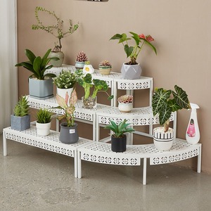 Grande étagère d'angle en métal de style escalier pour plantes, support de pot de fleurs pour intérieur et extérieur, ensemble de support de présentation de quart - Product Image 5
