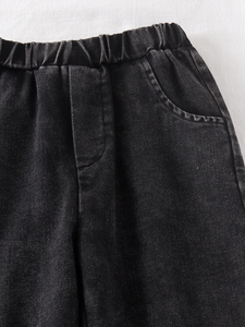 Conjunto de Dos Piezas para Niñas: <span class=keywords><strong>Sudadera</strong></span> Gris con Lazo de Lentejuelas y Pantalones Negros Acampanados, un Conjunto Casual Dulce y Moderno - Product Image 3