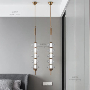 Single Head Bedroom Bedside Chandelier Simple Personality <b>Dining</b> Room Bar Glass Pendant <b>Light</b> for Home Hotel HM-MDH-6612 Head Sm - Product Image 3