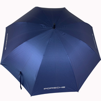 Parapluie de golf droit personnalisé de 27 pouces, coupe-vent et imperméable, avec logo imprimé, revêtement UV noir - Offre des fabricants