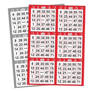 Solutions d'impression en gros en stock : Billets de bingo haute définition, cartes de bingo imprimées numériquement - Product Image 1