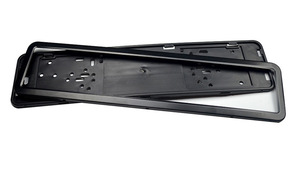 Cadre de plaque d'immatriculation en métal durable de norme européenne - Support de plaque en métal noir personnalisé imprimé en sérigraphie et pulvérisé pour la Russie - Product Image 3