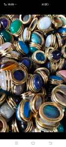 Perles en laiton et pierres précieuses colorées en gros pour la fabrication de bijoux, pièces de bijoux en pierre naturelle pour créer un design unique. - Product Image 3