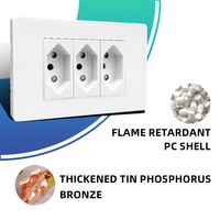 Prises murales en plastique IP66 triple norme brésilienne de qualité garantie, idéales pour la maison et le bureau, interrupteurs électriques – Meilleures ventes