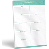Bloc-notes magnétique compact pour liste de courses quotidienne et hebdomadaire avec feuilles détachables pour l'organisation des tâches d'achat