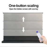 Écran de projection motorisé au sol de 150 pouces, écran ALR à grille noire anti-lumière pour projecteur laser UST 4K/8K, home cinéma