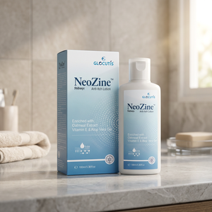 Loción Anti-Picazón NeoZine Glocutis 100ml, Calma la Irritación, Alivia la Sequedad, Suaviza la Piel con Avena, Vitamina E y Aloe Vera - Product Image 1