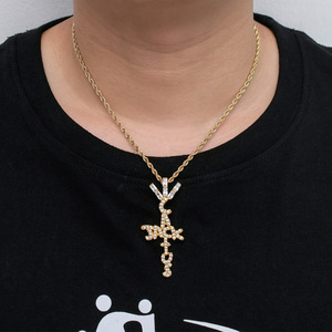 Collana Hip Hop con ciondolo da laboratorio con ciondolo a croce <span class=keywords><strong>Cactus</strong></span> Jack ciondolo Hip Hop - Product Image 6