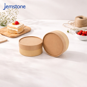 Caja de Cartón Ecológica de Lujo para Pastel Vasco, Envase de Tubo de Papel Kraft de Grado Alimenticio, Envase Personalizado para Pastel de Queso - Product Image 5