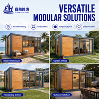 Villa préfabriquée en acier à 3 chambres à assembler rapidement et à faible coût, pour bureau, cuisine, camping, maison, resort extérieur, école