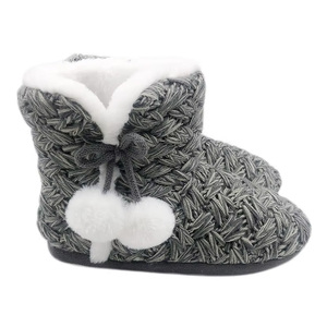 Botines <span class=keywords><strong>de</strong></span> Mujer Cálidos y Cómodos <span class=keywords><strong>de</strong></span> Piel Sintética con Suela Antideslizante, Botines <span class=keywords><strong>de</strong></span> Casa <span class=keywords><strong>de</strong></span> Punto <span class=keywords><strong>de</strong></span> Cachemira Suave - Product Image 3