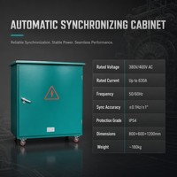 Armoire de Synchronisation Extérieure IP54 en SUS304 de Haute Qualité 380V 400V 3P5W 50Hz 60Hz pour l'Intégration Solaire Photovoltaïque et Éolienne Renouvelable