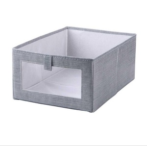 Organizador de Ropa Plegable sin Tapa de Estilo Japonés Minimalista, de Tela No Tejida, con Capacidad de 12L, Forma Rectangular, para Almacenamiento en el Hogar - Product Image 1