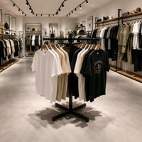 Porte-vêtements sur pied, double, à 4 voies