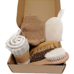 Ensemble de gants en jute, balles de sisal, éponge exfoliante, brosse sèche, éponge loofah, filet de bambou pour le soin corporel et le spa - Product Image 6