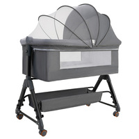 Lit de bébé multifonctionnel en tissu peluche, berceau portable et pliable pour nouveau-né, lit cododo, lit d'appoint pour tout-petit, 0-2 ans