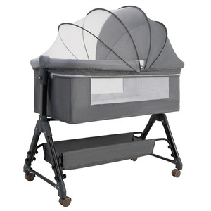 Cuna de Felpa para Bebé, Cuna Portátil Multifuncional Plegable para Recién Nacidos, Cuna para Dormir Junto a la Cama, Cuna para Niños Pequeños de 0 a 2 Años - Product Image 1